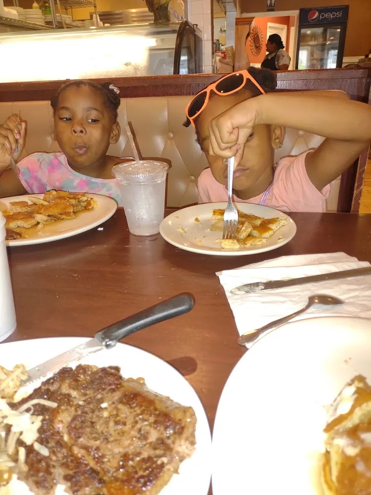 Buttermilk Pancakes and Cheesey Scrambled Eggs